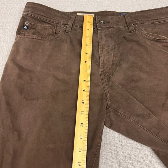 Adriano Goldschmied Pants Mens 36x27 Brown Graduate Tailored Leg Chino Casual - Picture 9 of 10